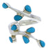 Southwest Turquoise Sterling Silver Ring Size 7-3/4 QX87525